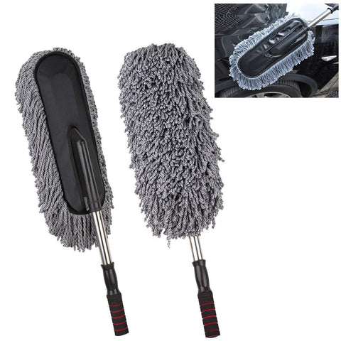 Keep your car and home spotless with our versatile Car Duster featuring a long retractable handle and soft microfiber bristles for superior dust removal. Superior Dust Absorption: High-quality microfiber bristles trap dust effectively on car and household
