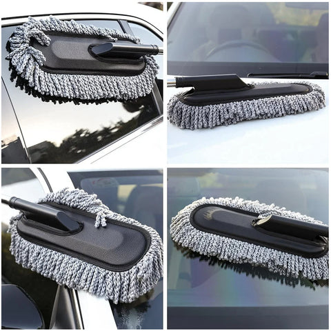 Keep your car and home spotless with our versatile Car Duster featuring a long retractable handle and soft microfiber bristles for superior dust removal. Superior Dust Absorption: High-quality microfiber bristles trap dust effectively on car and household